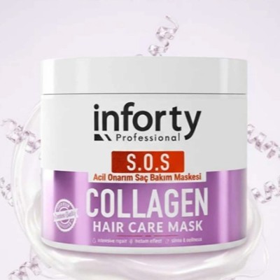 İNFORTY S.O.S. ACİL ONARIM SAÇ MASKESİ 500ML. KOLAJEN